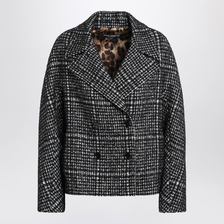 Coats &amp; Jackets 42  IT Dolce&amp;Gabbana - Black/white houndstooth jacket Brand