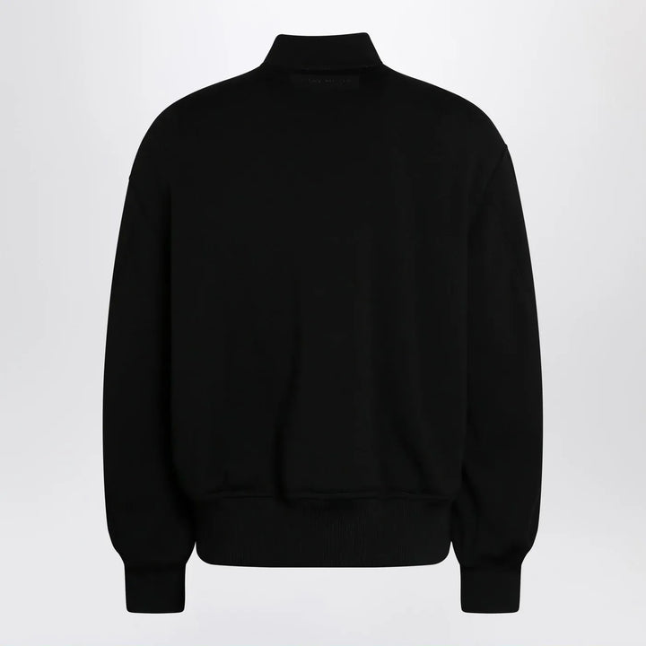 Givenchy - Black leather bomber jacket with wool sleeves Brand Coats &amp; Jackets XL