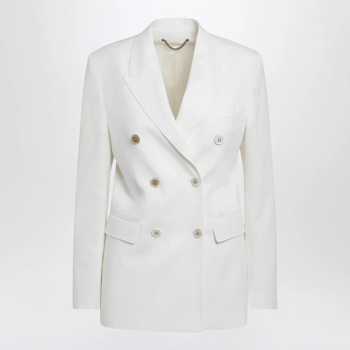 Golden Goose - White double-breasted jacket in wool blend Brand Coats &amp; Jackets 42  IT