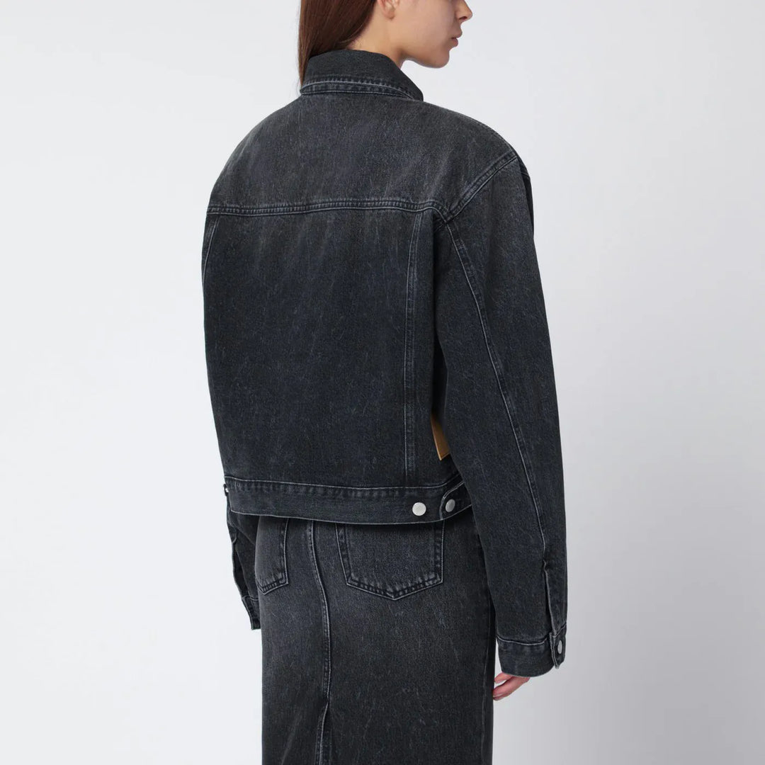 HAIKURE - Black washed-effect Renee denim jacket Brand Coats &amp; Jackets