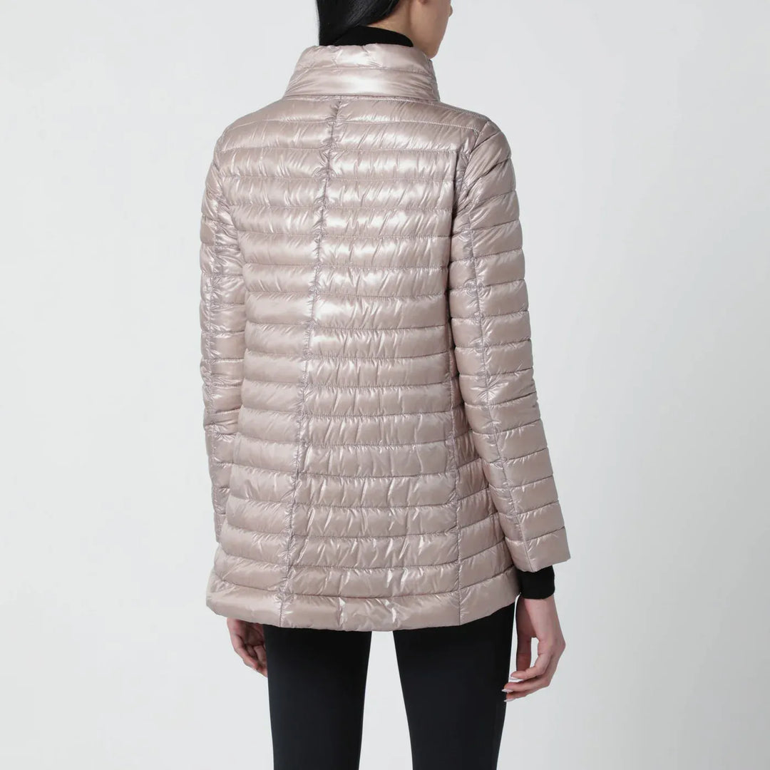 HERNO - Light pink quilted nylon padded jacket Brand Coats &amp; Jackets