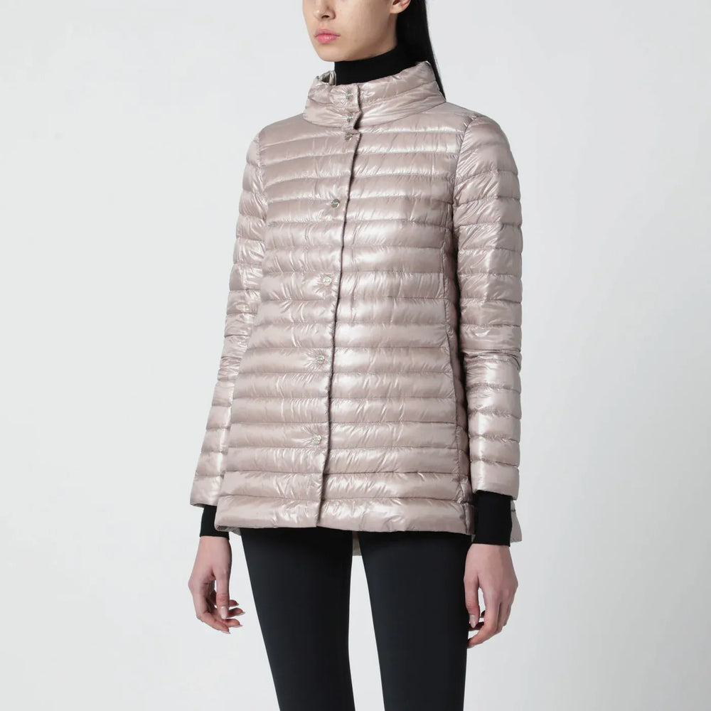 HERNO - Light pink quilted nylon padded jacket Brand Coats & Jackets 38  IT