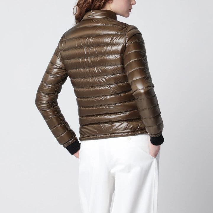 HERNO - Military Green Ultralight Nylon Bomber Jacket Brand Coats &amp; Jackets