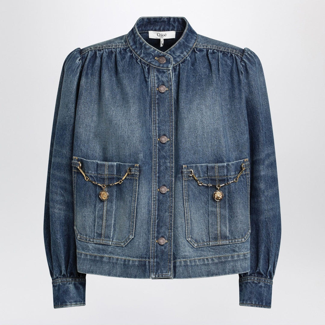 Coats &amp; Jackets Indigo blue gathered denim jacket Brand