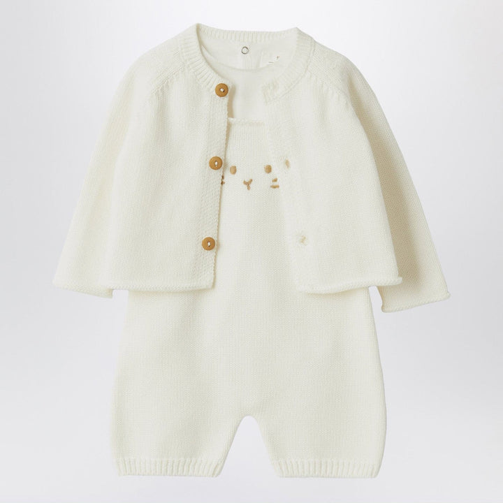 Coats &amp; Jackets 9 Teddy &amp; Minou - White outfit with jacket and overalls Brand