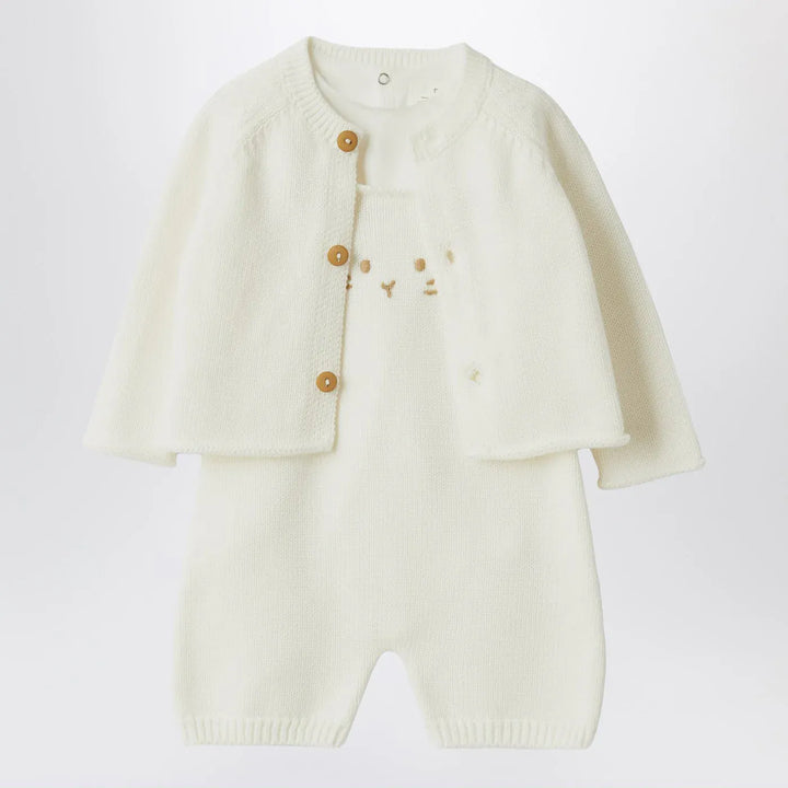 Teddy &amp; Minou - White outfit with jacket and overalls Brand Coats &amp; Jackets 9