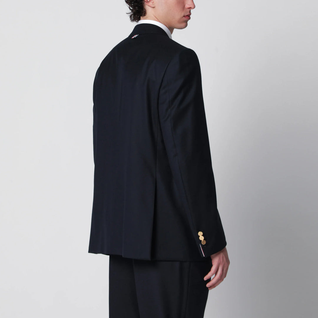 Thom Browne - Single-breasted navy blue wool jacket Brand Coats &amp; Jackets