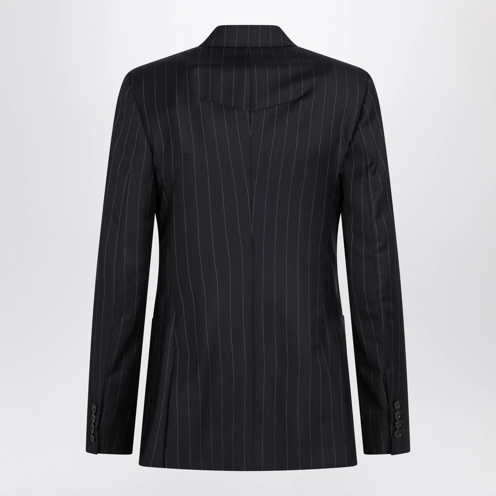 Givenchy - Double-breasted pinstripe wool jacket, dark navy Brand 38  FR
