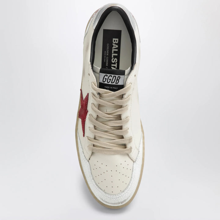 Golden Goose - Ball Star sneakers in butter beige/white/red Brand