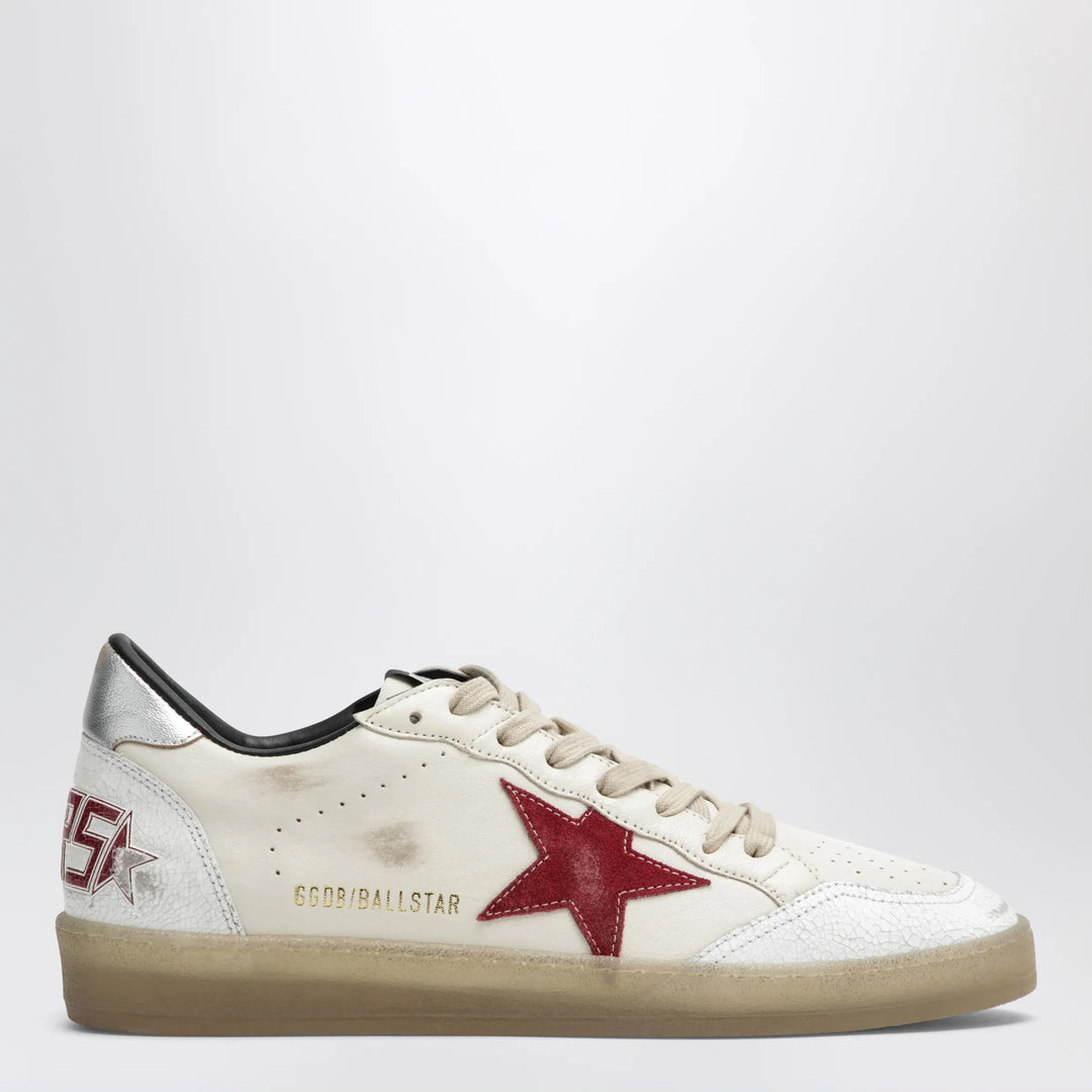 Golden Goose - Ball Star sneakers in butter beige/white/red Brand 40 IT