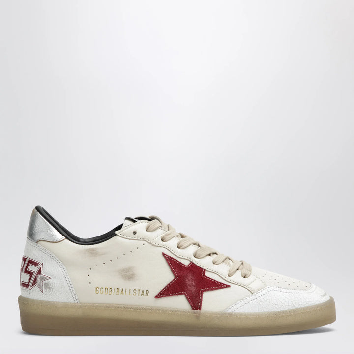 Golden Goose - Ball Star sneakers in butter beige/white/red Brand 40 IT