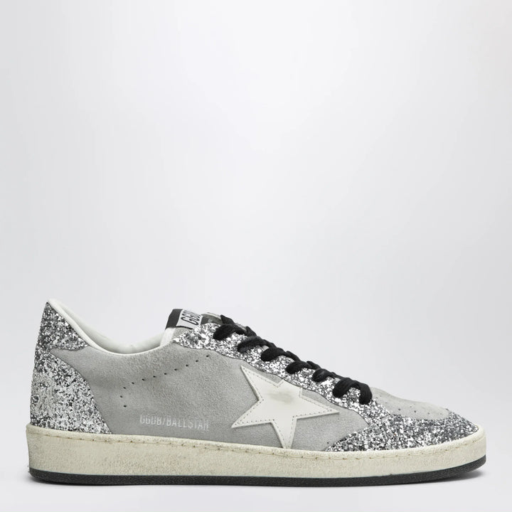 Golden Goose - Ball Star sneakers in grey/white with silver glitter Brand 36 IT