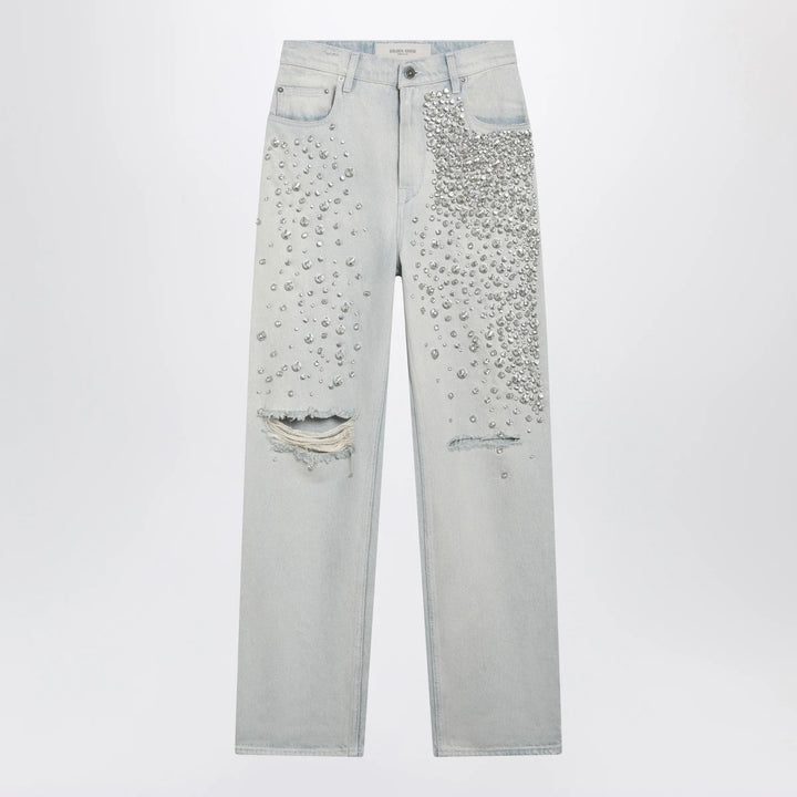 Golden Goose - Light blue jeans with cabochon crystals Brand 26
