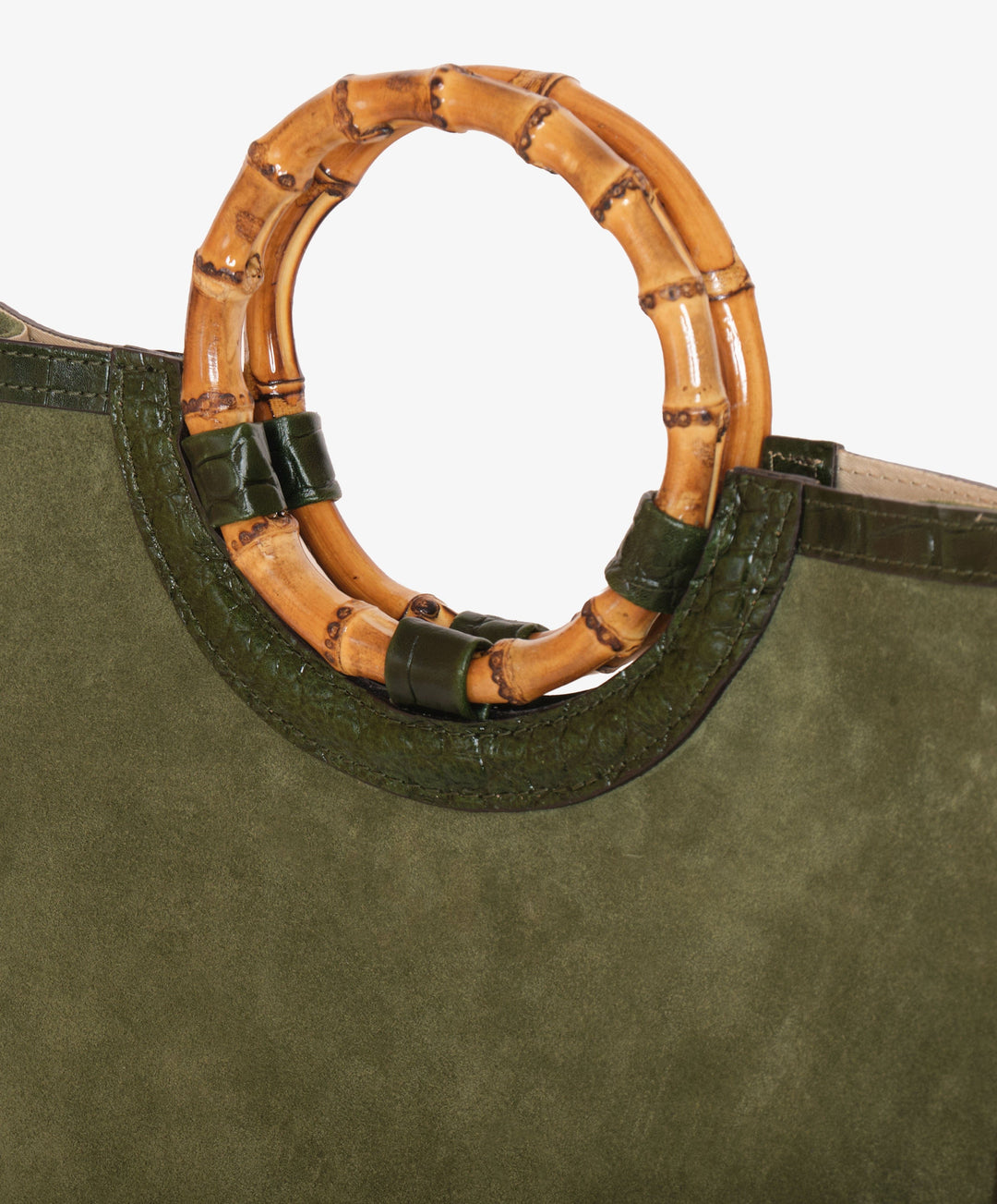 My Style Bags Personalised Bamboo Large Deluxe Handbag – Green Brand Handbag
