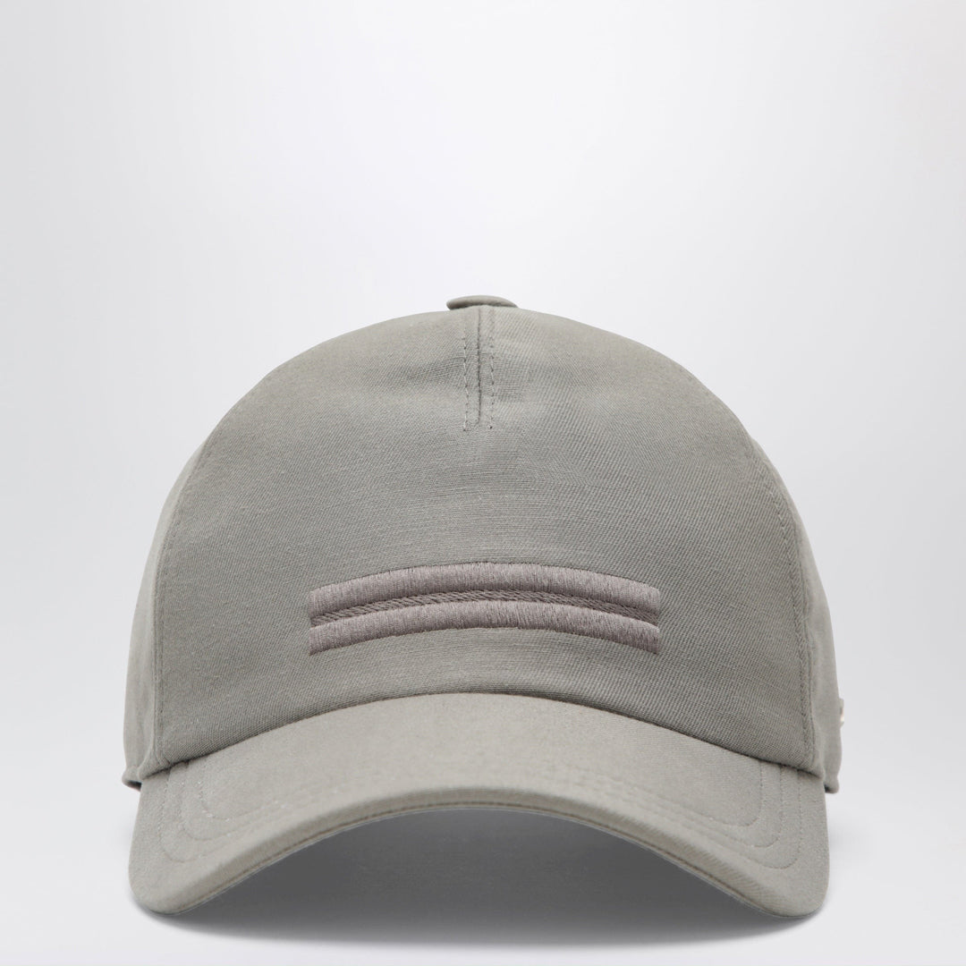 Hats ZEGNA - Taupe cotton baseball cap Brand