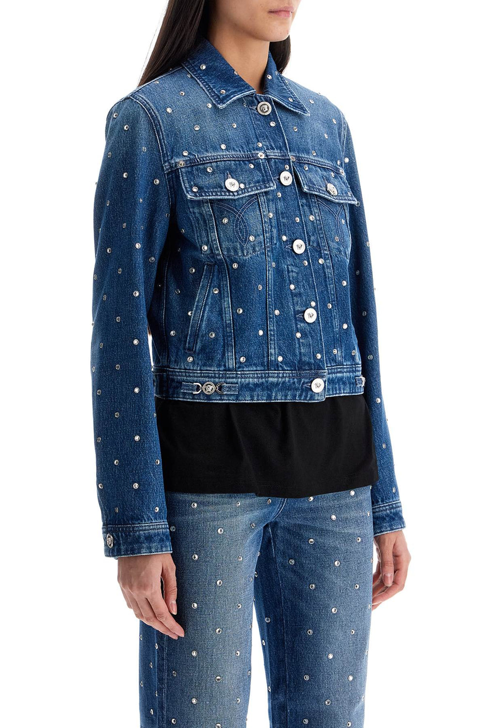 Versace Jackets Versace Starry Sky Denim Jacket Versace Starry Sky Denim Jacket Brand