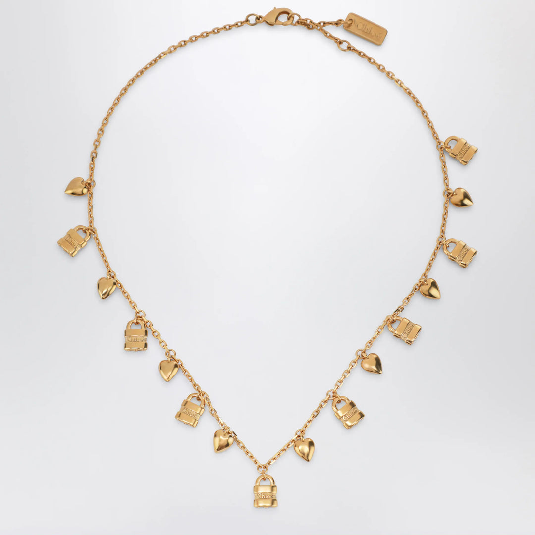 Chloé - Paddington necklace with gold-tone brass charms Brand Jewelry U