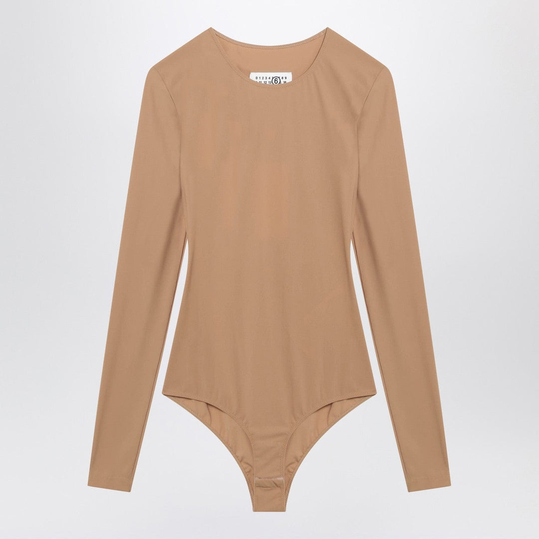 Leotards &amp; Unitards M MM6 Maison Margiela - Skin-tone bodysuit in lycra jersey Brand