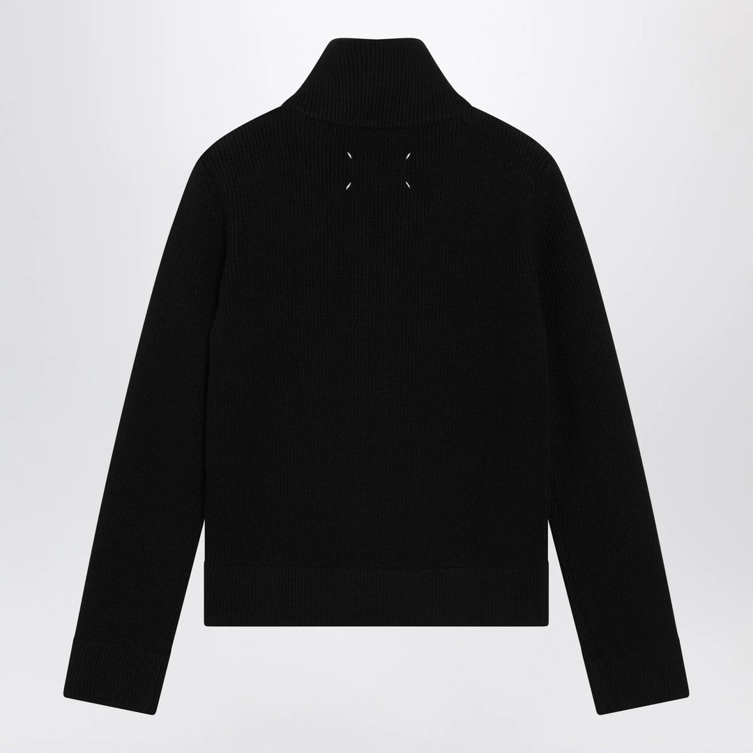 Maison Margiela - Black wool-blend zip cardigan Brand