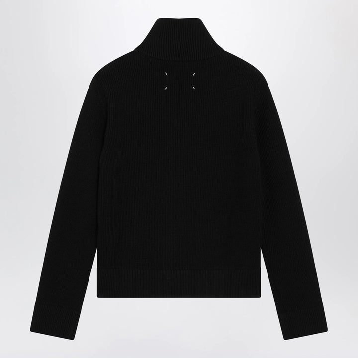 Maison Margiela - Black wool-blend zip cardigan Brand