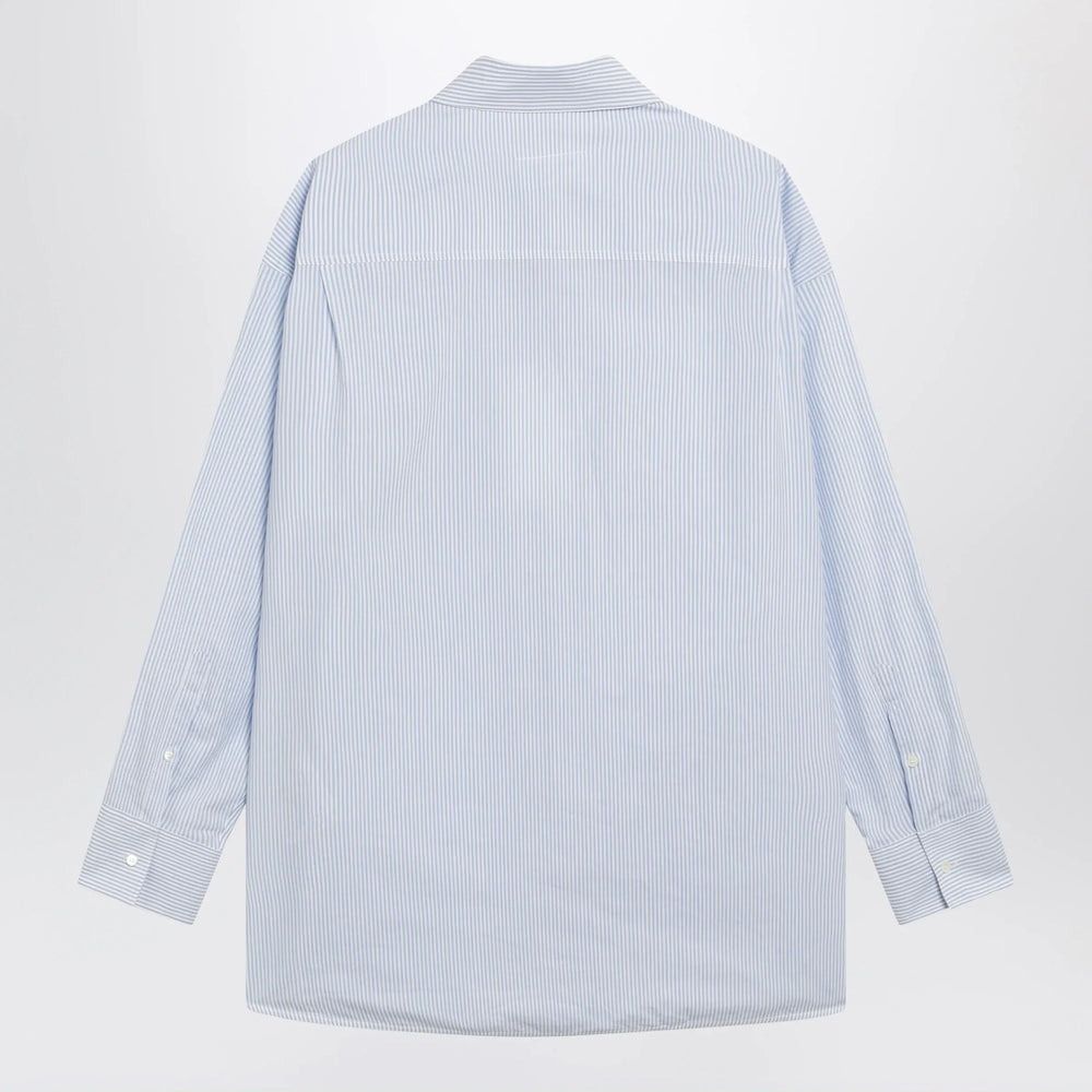 MM6 Maison Margiela - White/light blue striped cotton shirt Brand 50 IT