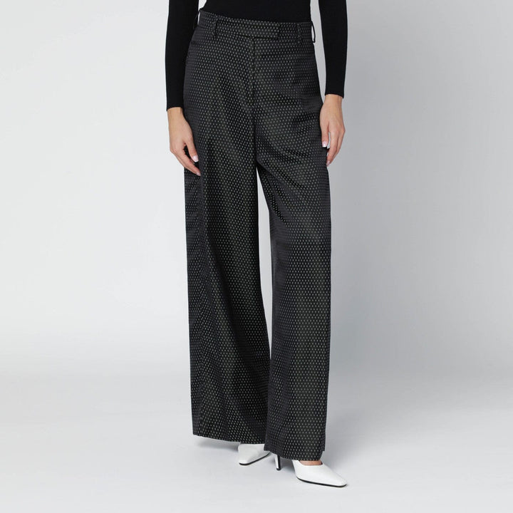 Pants 36  FR Dries Van Noten - Black jacquard trousers Brand