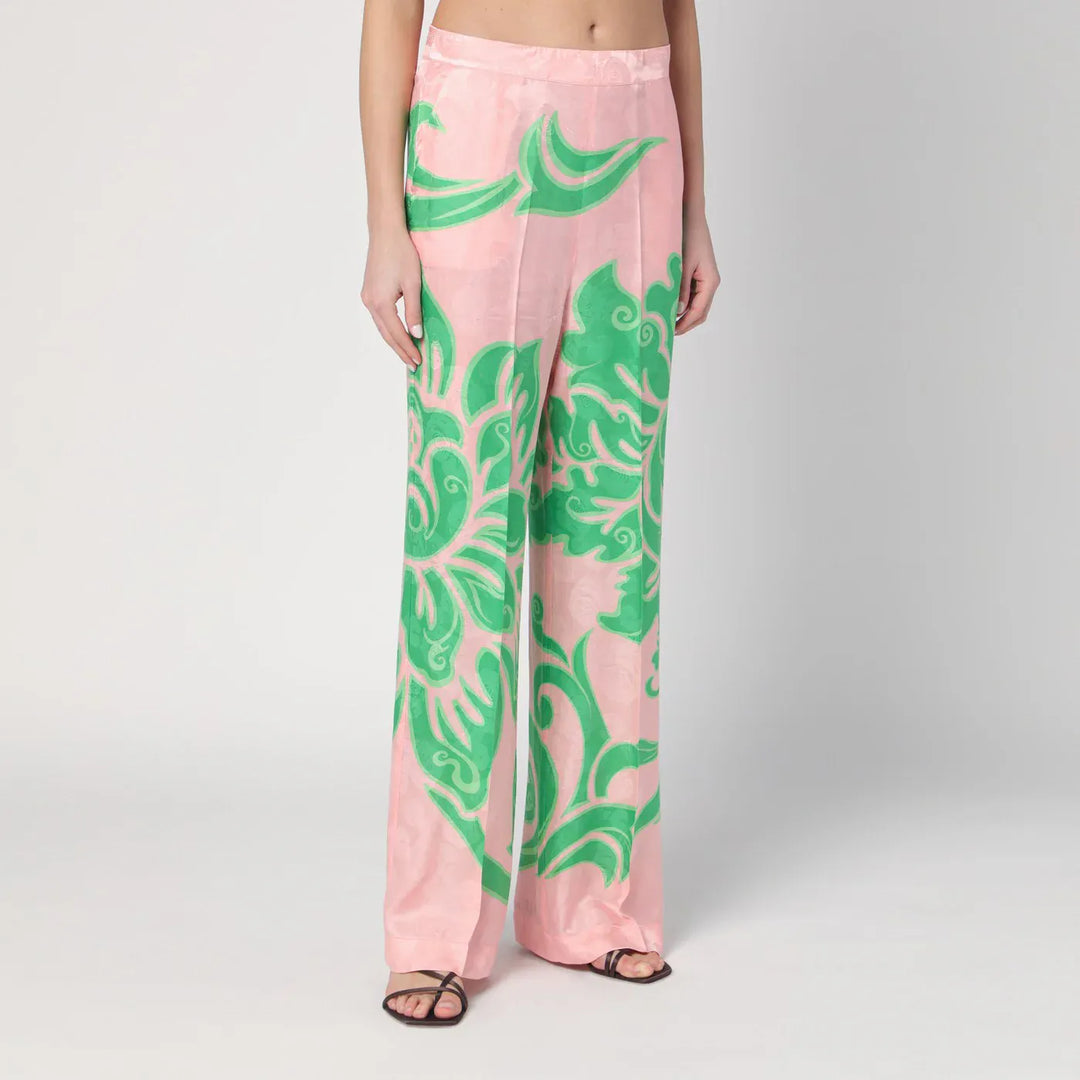 ETRO - Wide printed trousers in silk blend Brand Pants 44  IT