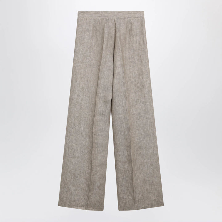 Max Mara - Beige chevron linen trousers Brand Pants