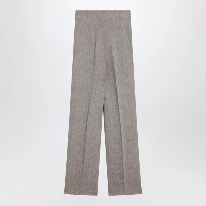 Max Mara Studio - Beige straight linen pants Brand Pants