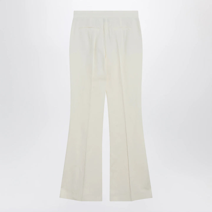 Sportmax - Low-rise flare trousers in viscose and textile paper Brand Pants