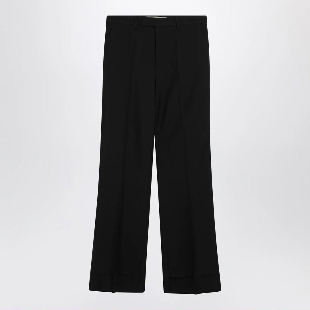 Valentino - Black wool-blend trousers Brand Pants 48 IT