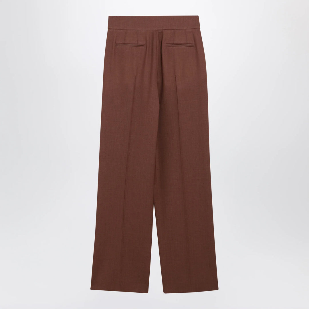 Valentino - Light Brown Wool Trousers Brand Pants