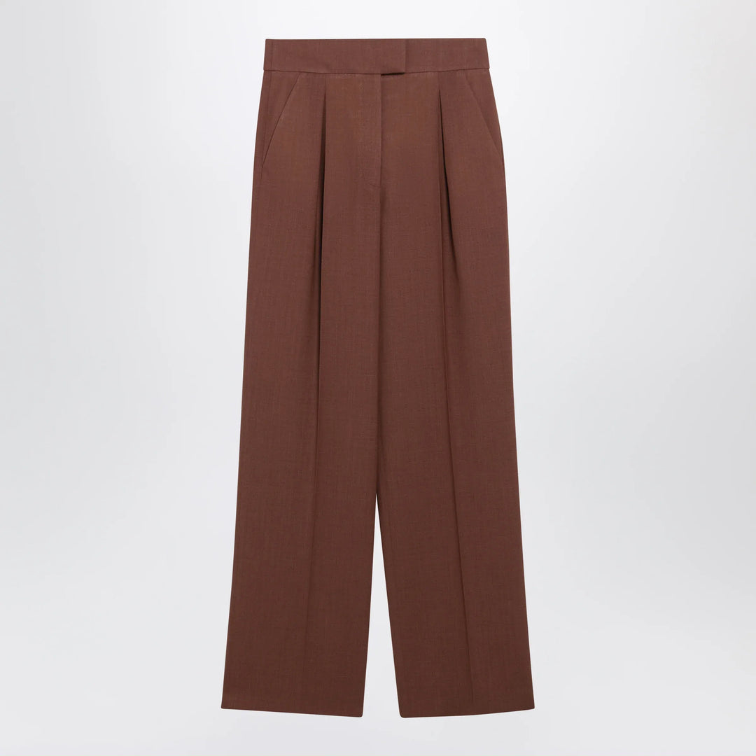 Valentino - Light Brown Wool Trousers Brand Pants 40  IT