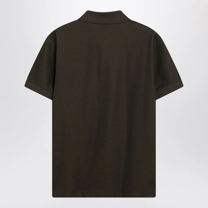 Burberry - Dark green cotton polo shirt with EKD Brand Polo Shirt