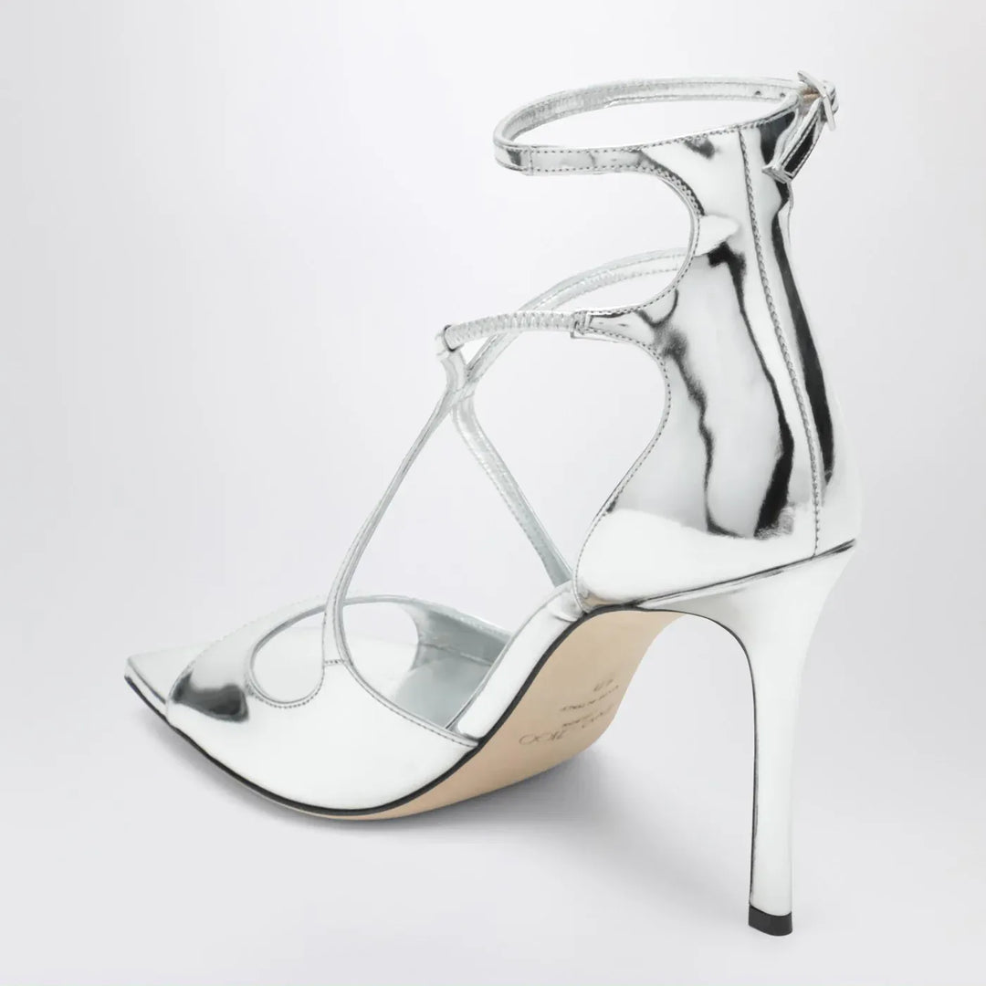 Jimmy Choo - Azia 95 metallic silver sandals Brand Sandals