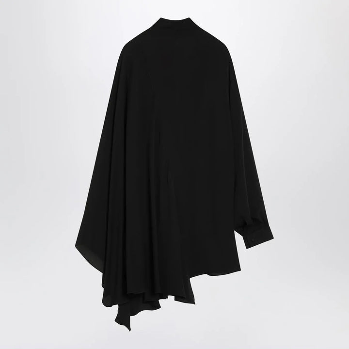Balenciaga - Asymmetric black silk blouse with scarf Brand Scarf 36  FR