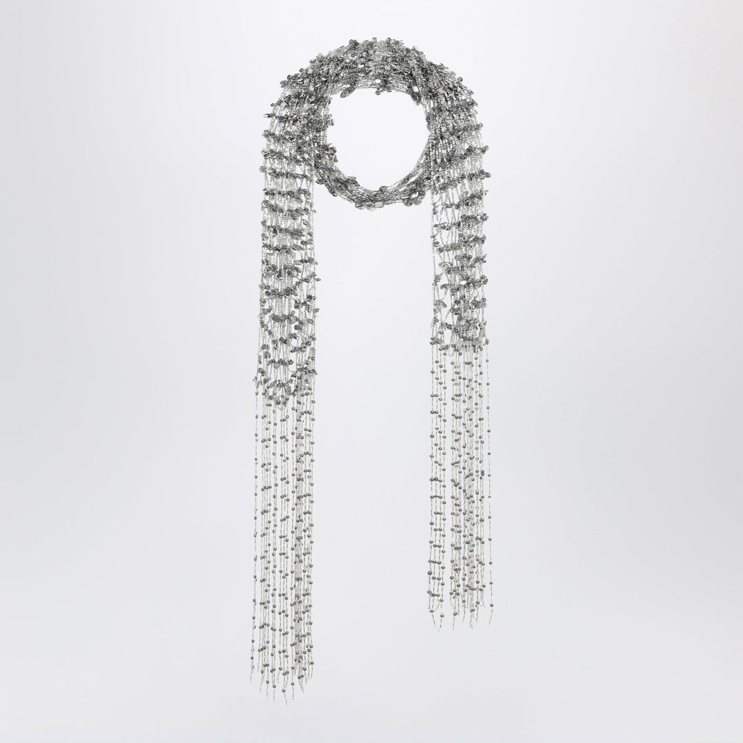 Scarves & Shawls TU Dries Van Noten - Silver beaded scarf with fringes Brand