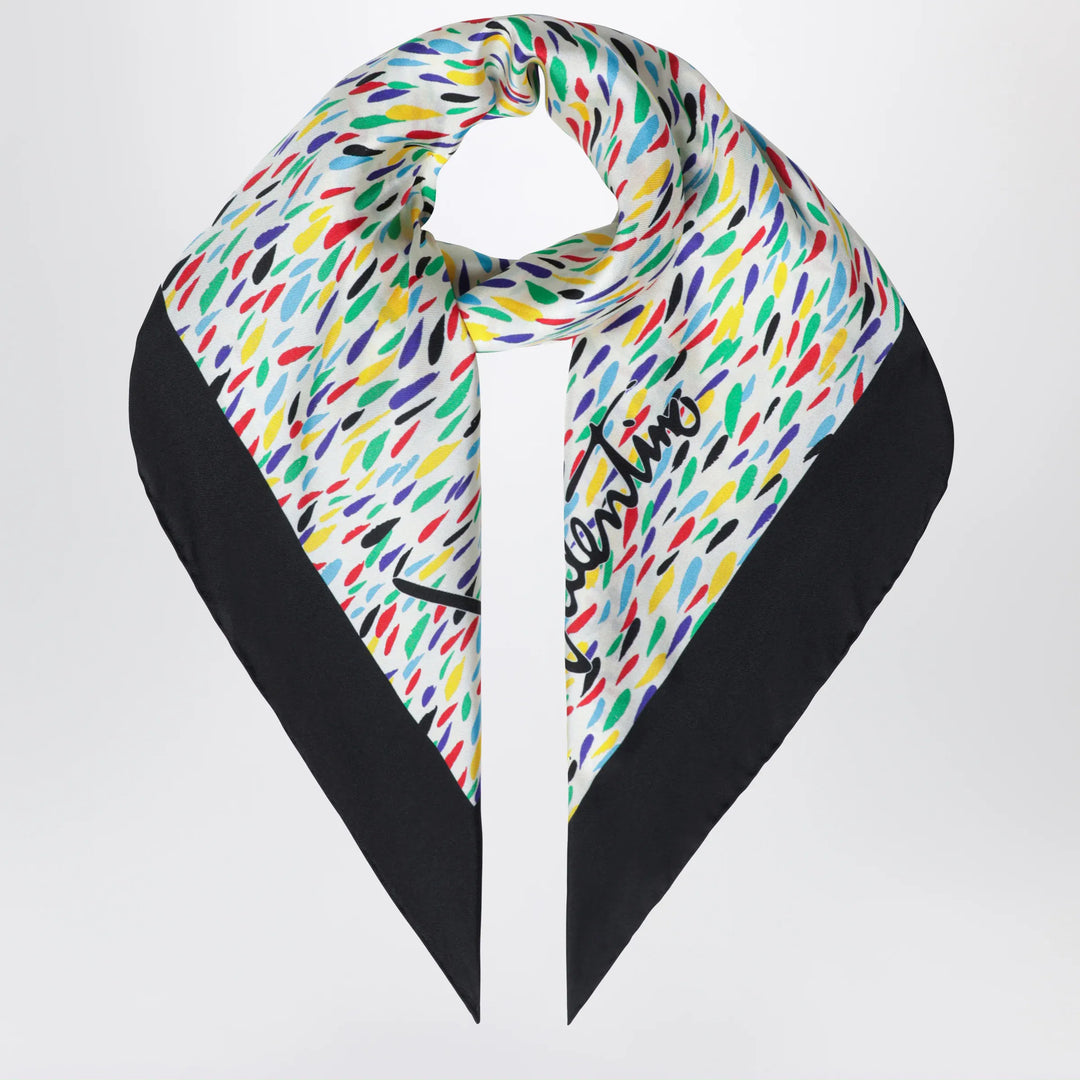 Valentino Garavani - Silk scarf with multicolor print Brand Scarves &amp; Shawls U