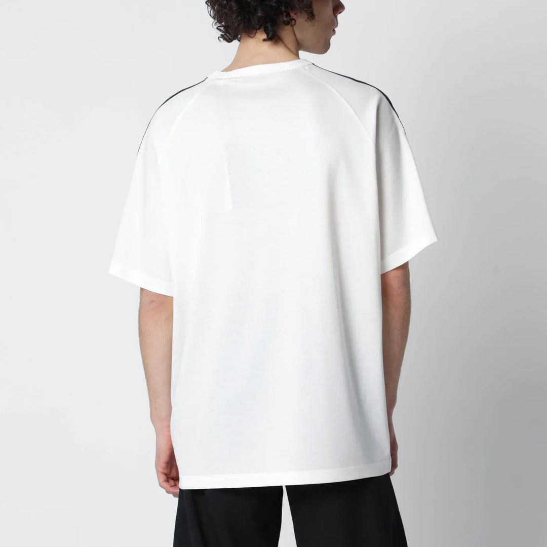 adidas Y-3 - Oversized Core White T-shirt with logo Brand Shirts &amp; Tops