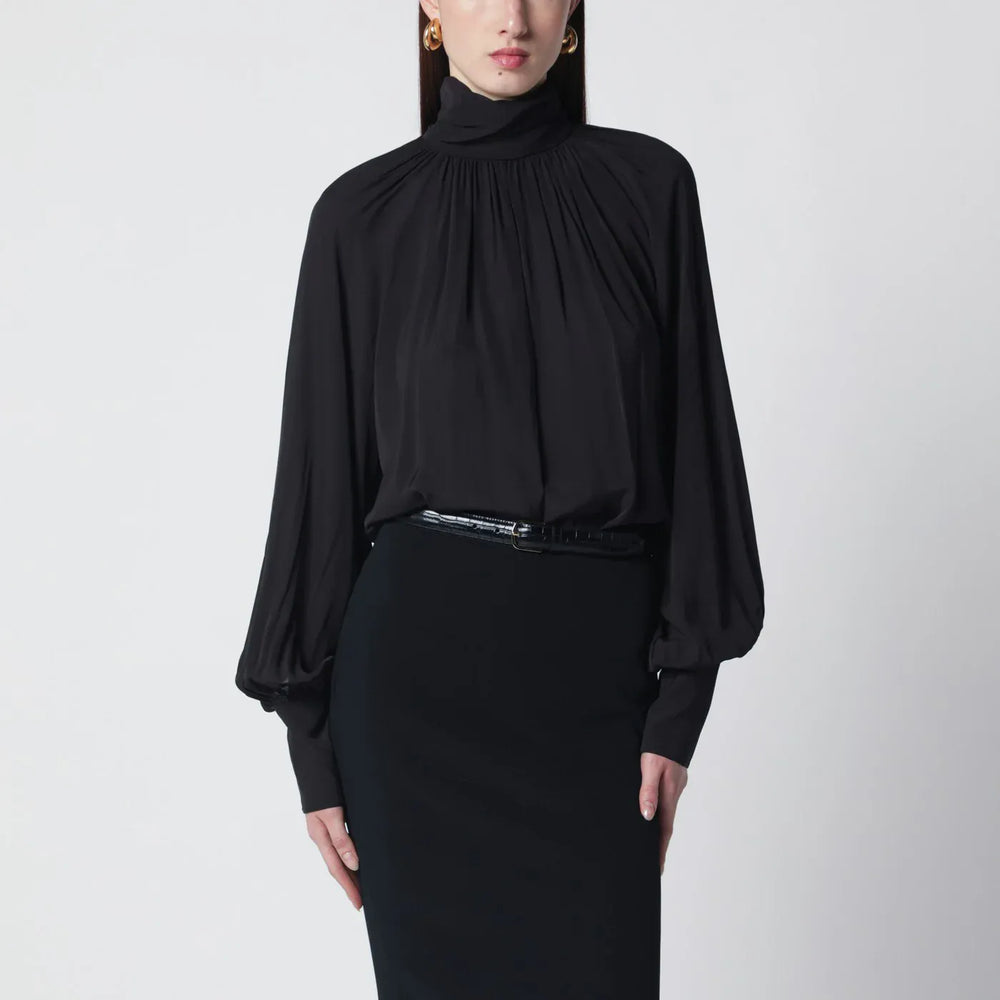 ANINE BING - Black Anne viscose blouse Brand Shirts & Tops M