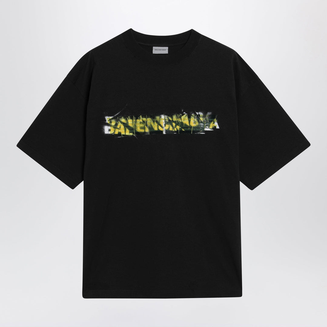Shirts & Tops Balenciaga - Men's Messy Spray cotton jersey T-shirt in black Brand