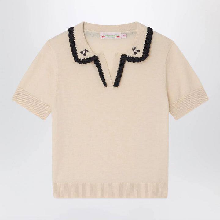 Bonpoint - Lisette écru wool and cotton blend sweater Brand Shirts &amp; Tops 6Y