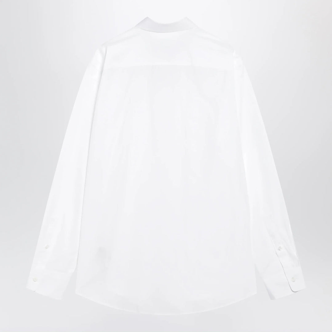 Burberry - Classic-fit cotton poplin shirt with Check trim, white Brand Shirts &amp; Tops