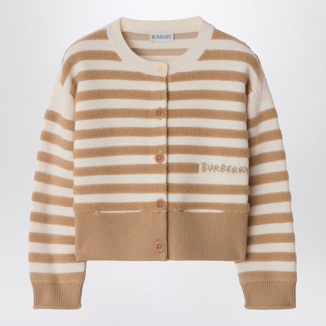 Shirts &amp; Tops Burberry - Striped cardigan in sand color Brand