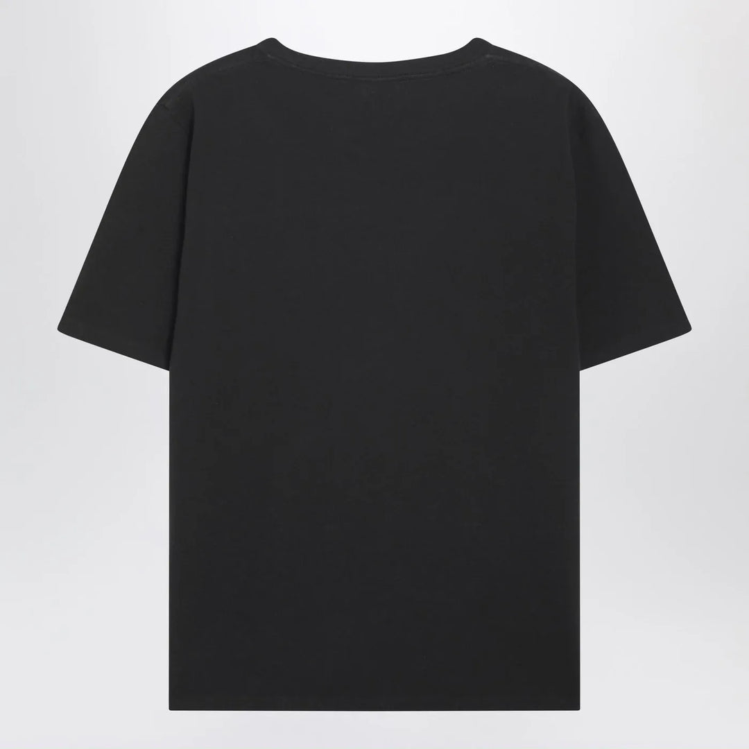 Chloé - Black baby-fit T-shirt with logo and flamingo print Brand Shirts &amp; Tops