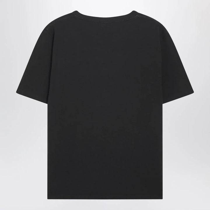 Chloé - Black baby-fit T-shirt with logo and flamingo print Brand Shirts &amp; Tops
