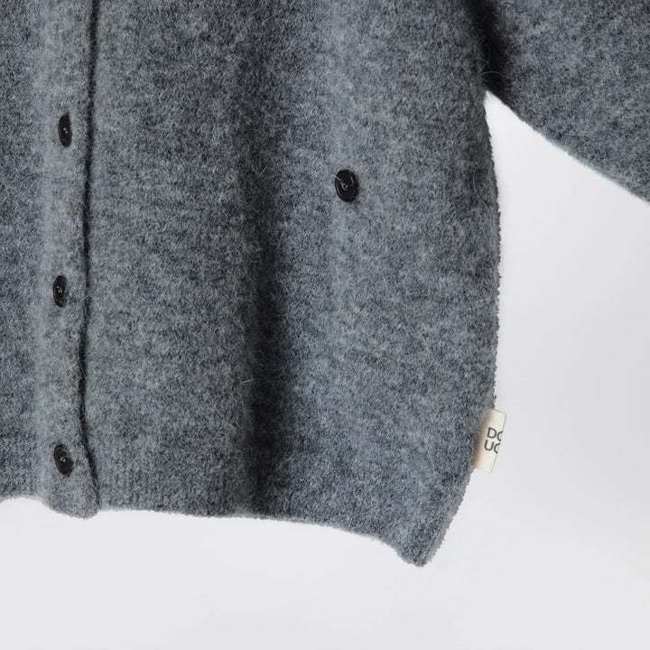 Douuod - Grey mélange alpaca-blend cardigan Brand Shirts &amp; Tops