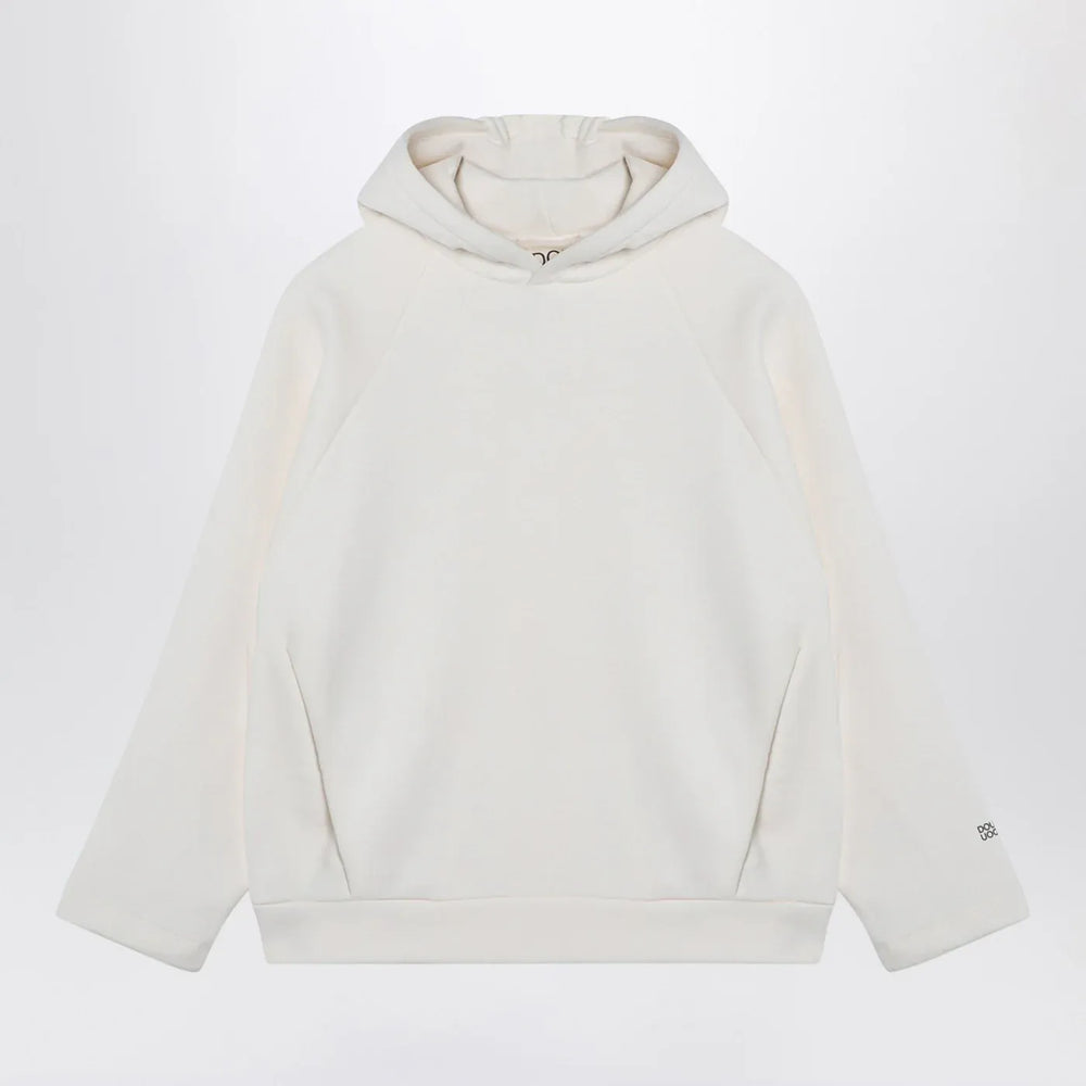 Douuod - Ivory cotton blend hoodie Brand Shirts & Tops 14