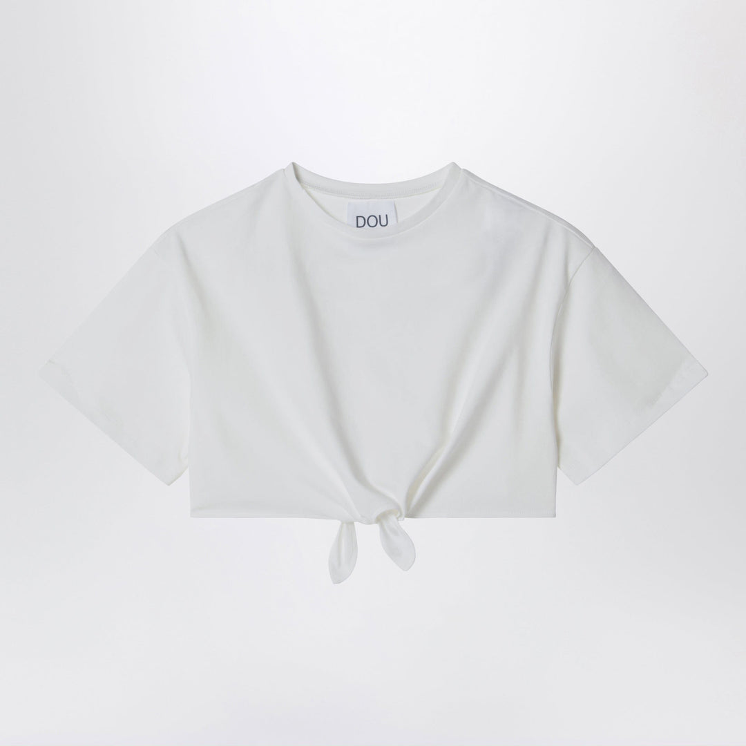 Shirts & Tops 8 Douuod - Ivory cropped T-shirt with knot detail Brand