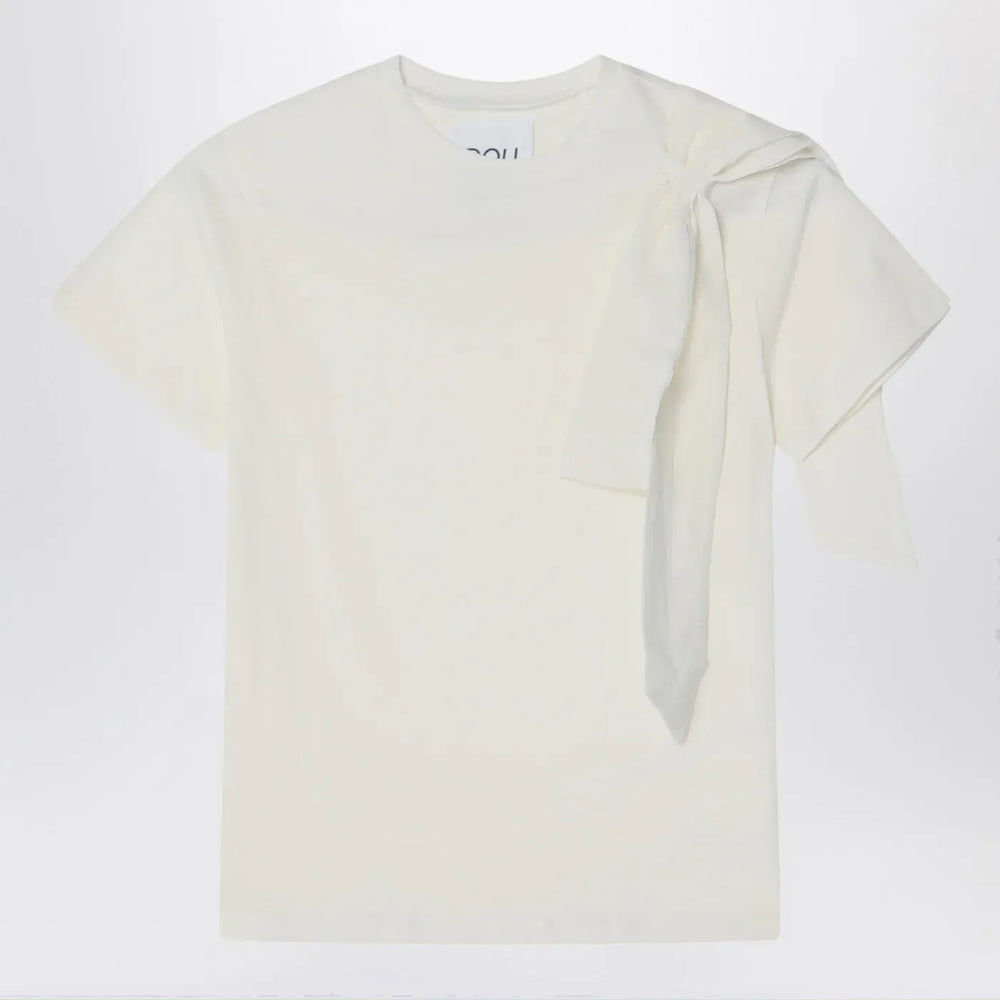 Douuod - Ivory t-shirt with bow Brand Shirts & Tops 4